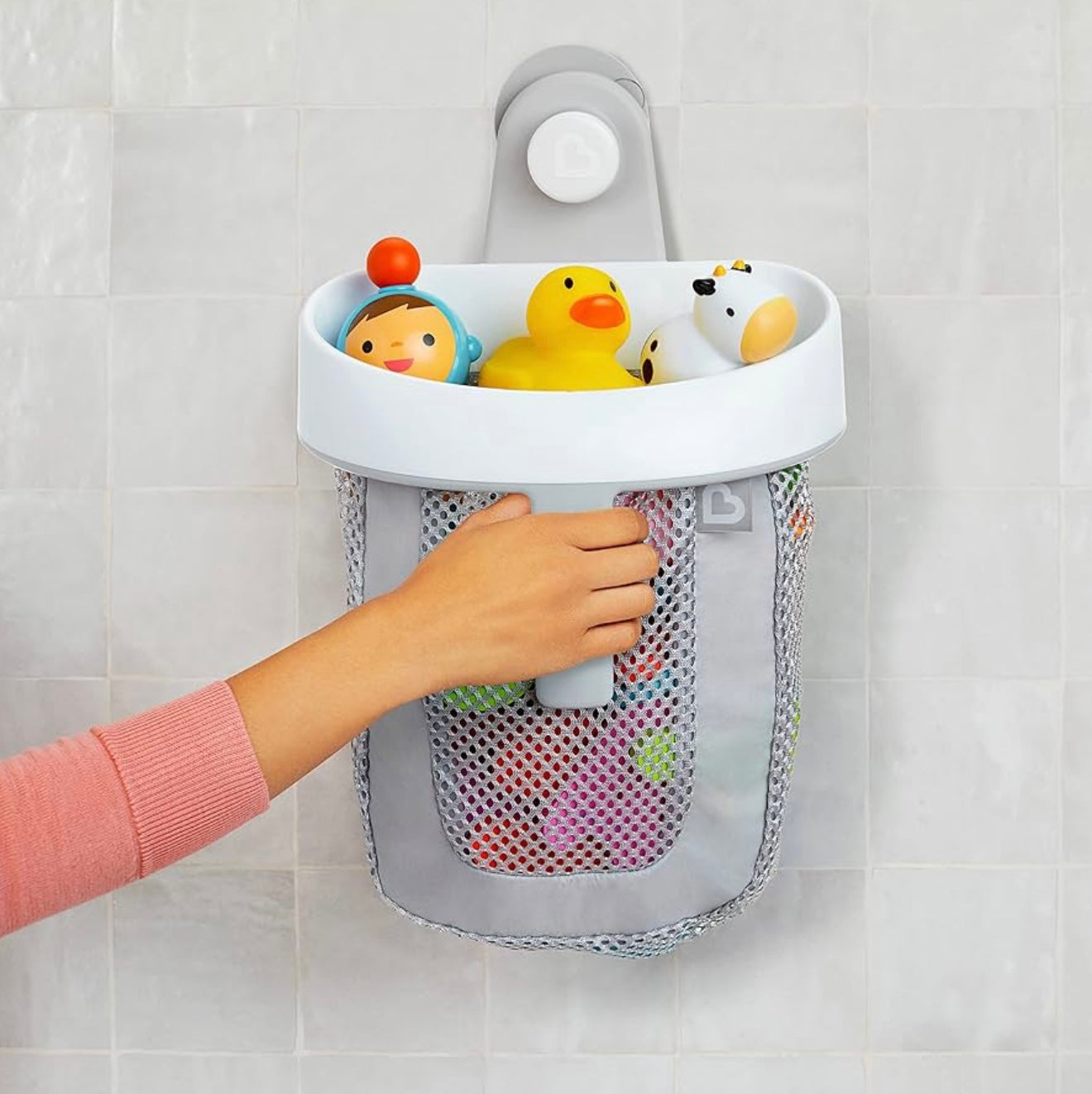 Munchkin® Super Scoop™ - Organizador colgante para juguetes de baño con malla