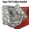 Carrito de compras 2 en 1 con almohada suave y funda para silla alta para bebé