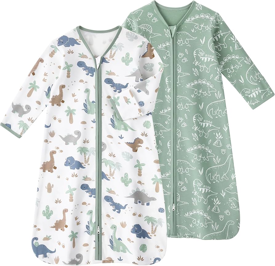 Fiemol sacos de dormir para bebé de 12-18 meses, manta de manga larga para bebé de 0.5 tog