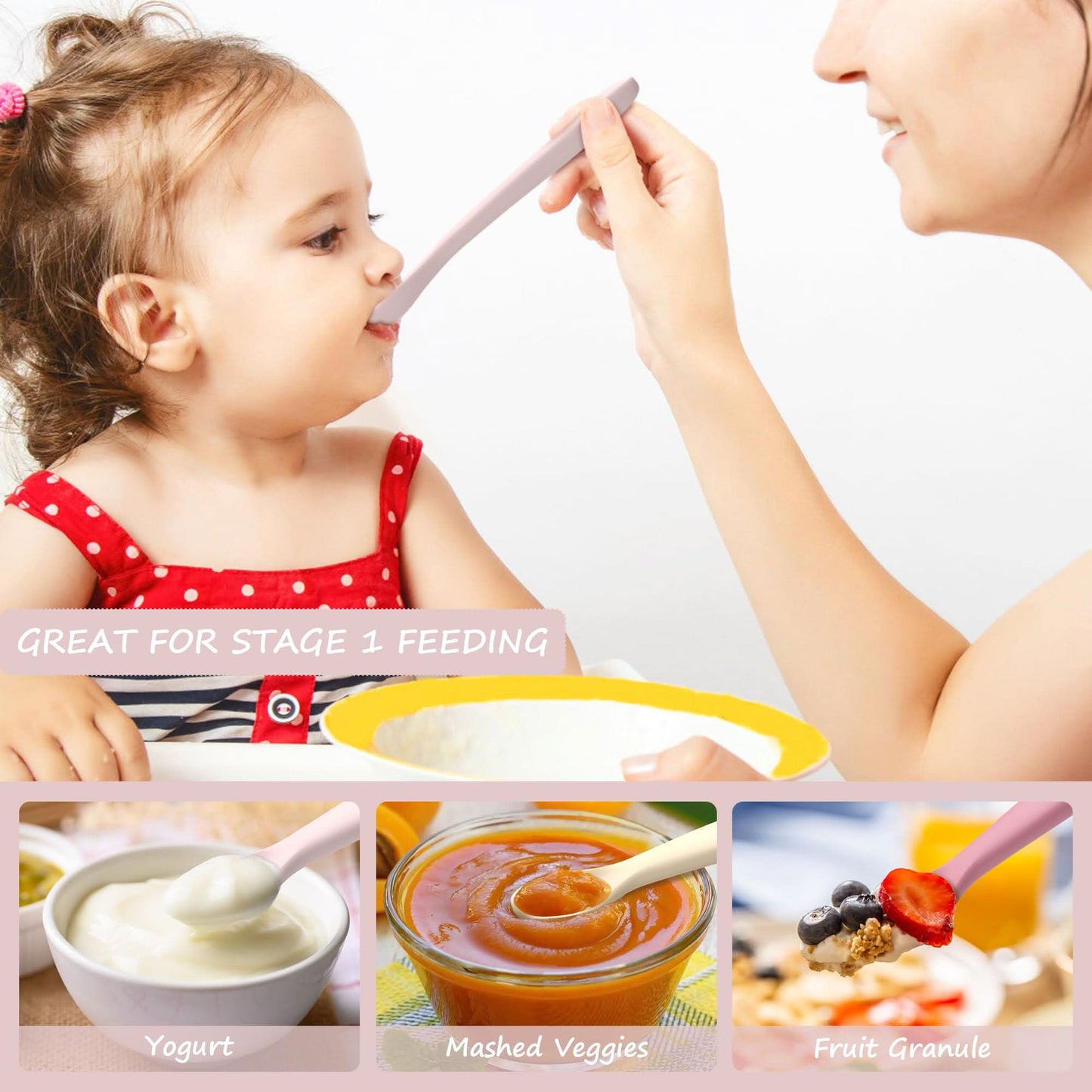 Cucharas de silicona para bebés