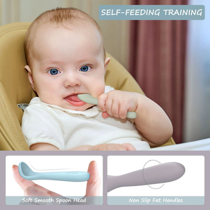 Cucharas de silicona para bebés