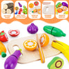 Set De Corte De Alimentos Kmtjt Wooden Para Jugar A La Cocina