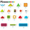 PicassoTiles - Juego de bloques magnéticos y erizo 2 en 1, 75 piezas