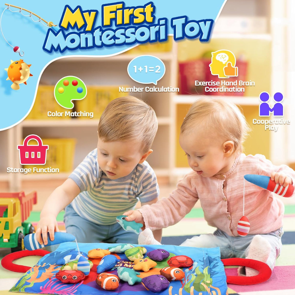 Juego de pesca para niños pequeños