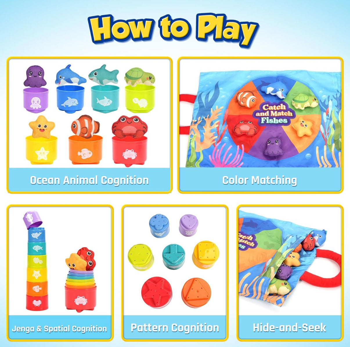 Juego de pesca para niños pequeños