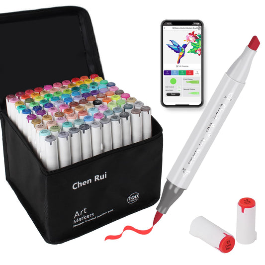 YHC Marcadores de alcohol de 100 colores