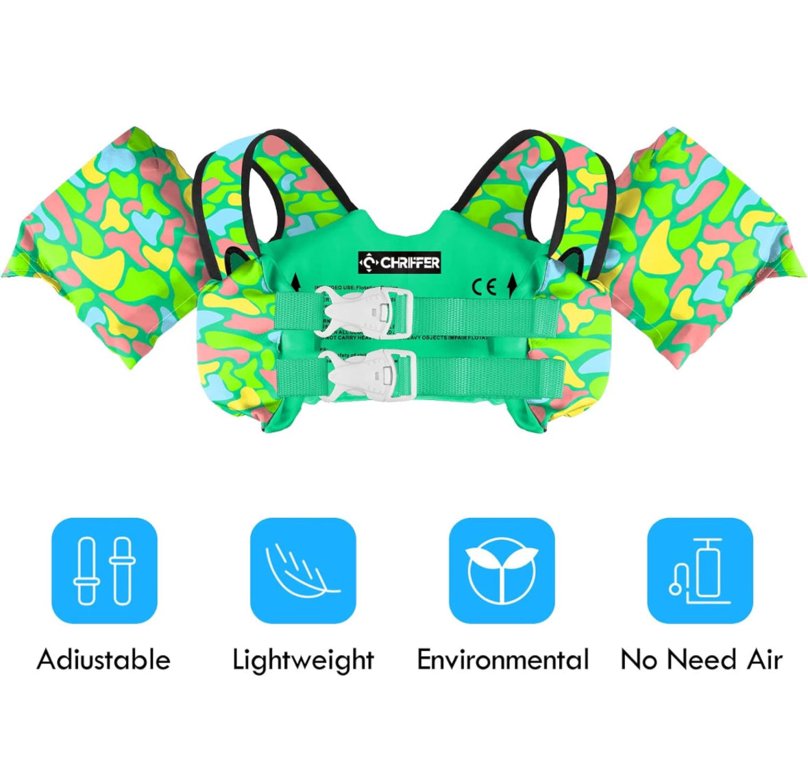 Chaleco de natación para niños de 30 a 60 libras
