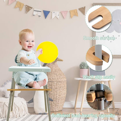 Reposapiés para silla alta, pedal antideslizante de altura ajustable para sillas altas con 4 anillos de goma