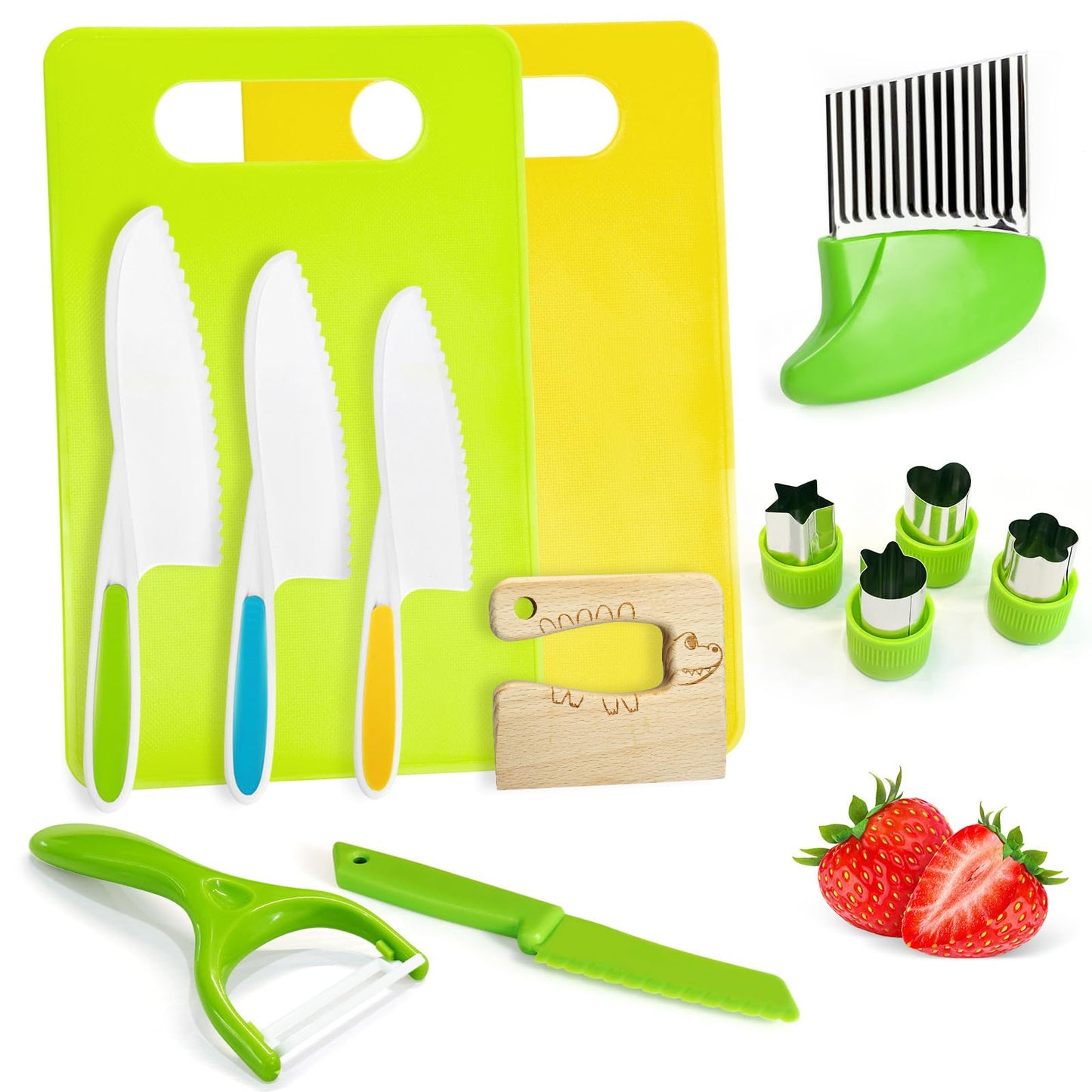 Juego de cuchillos para niños de 13 piezas para cocina real
