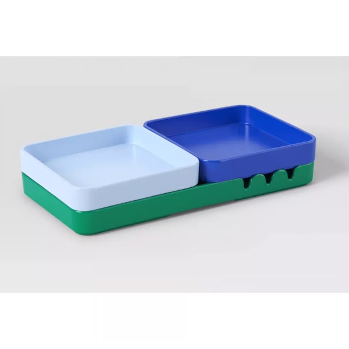 Juego de bandejas apilables de bambú verde/azul de 3 piezas Target Room