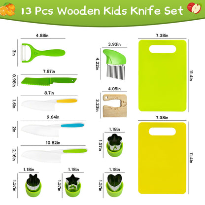Juego de cuchillos para niños de 13 piezas para cocina real