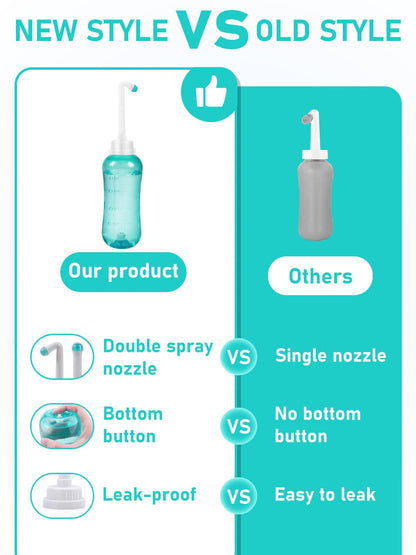 Peri Bottle Po Ducha Bidé - Ducha Popo 500 ml con 2 boquillas