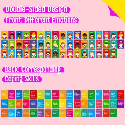 Tarjetas de emociones, 50 sentimientos diferentes con habilidades de afrontamiento