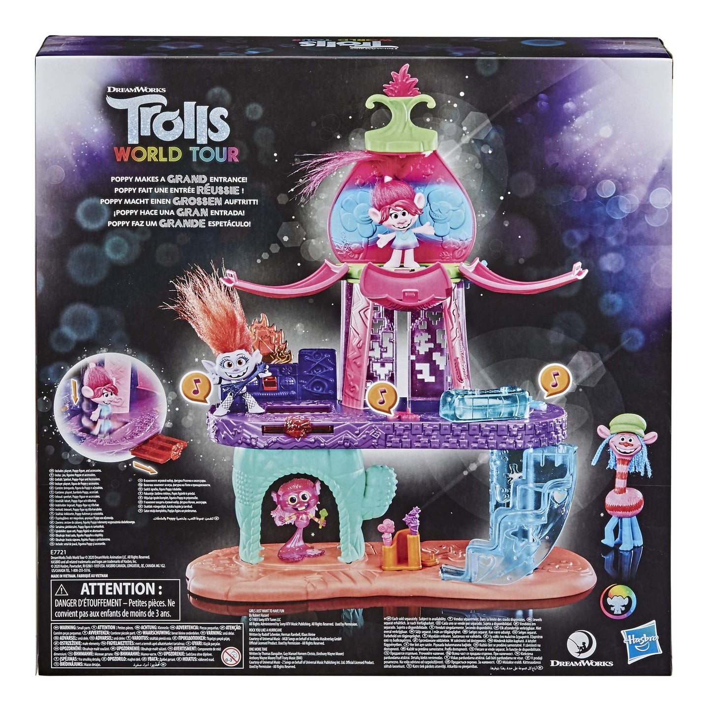 DreamWorks Trolls World Tour Blooming Pod Juguete musical de escenario
