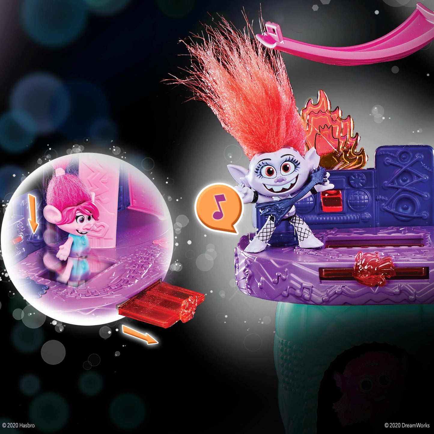 DreamWorks Trolls World Tour Blooming Pod Juguete musical de escenario