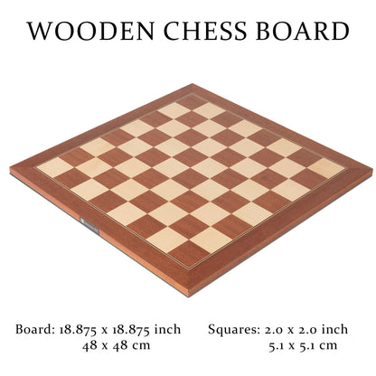 Tablero de ajedrez profesional de madera para torneos A&A