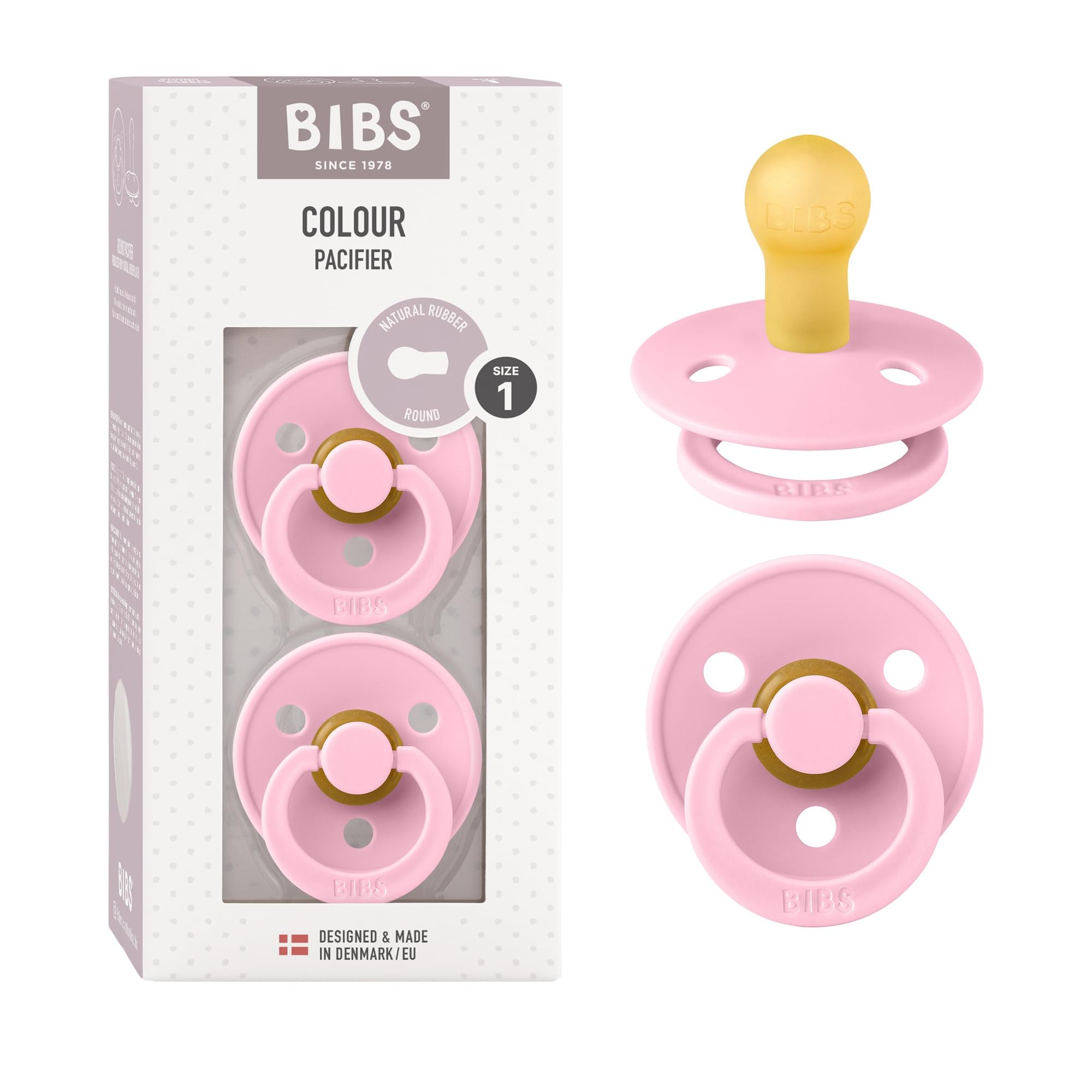 BIBS - Paquete de 2 chupetes, size 1