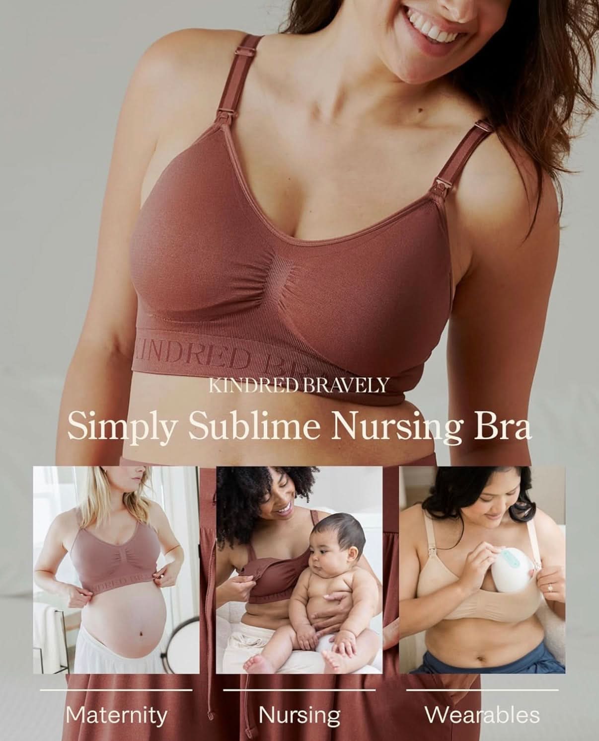 Kindred Bravely Sublime - Sujetador de lactancia sin costuras, Talla L