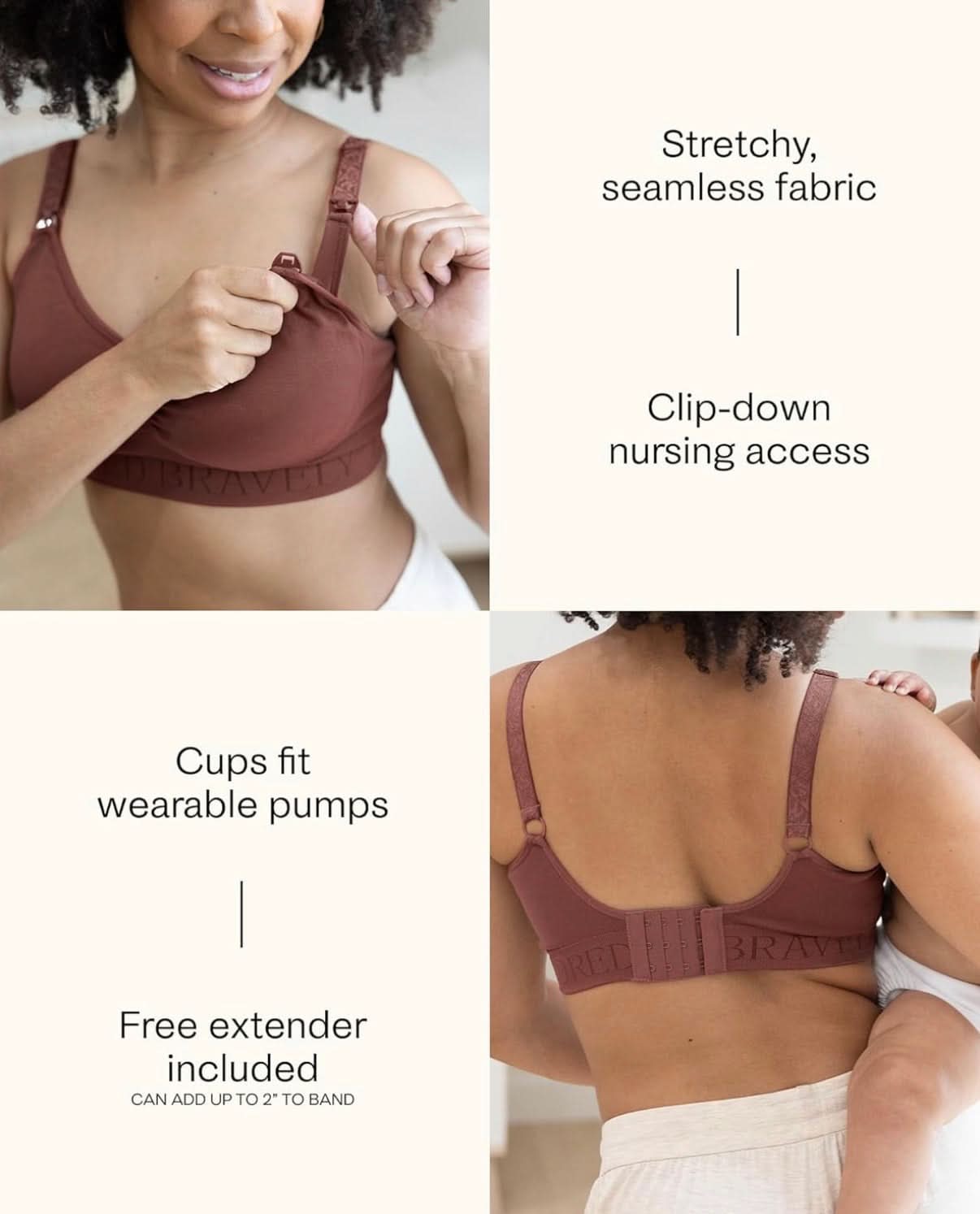 Kindred Bravely Sublime - Sujetador de lactancia sin costuras, Talla L