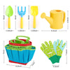 Juego de herramientas de jardinería para niños FITNATE Green, 6 piezas