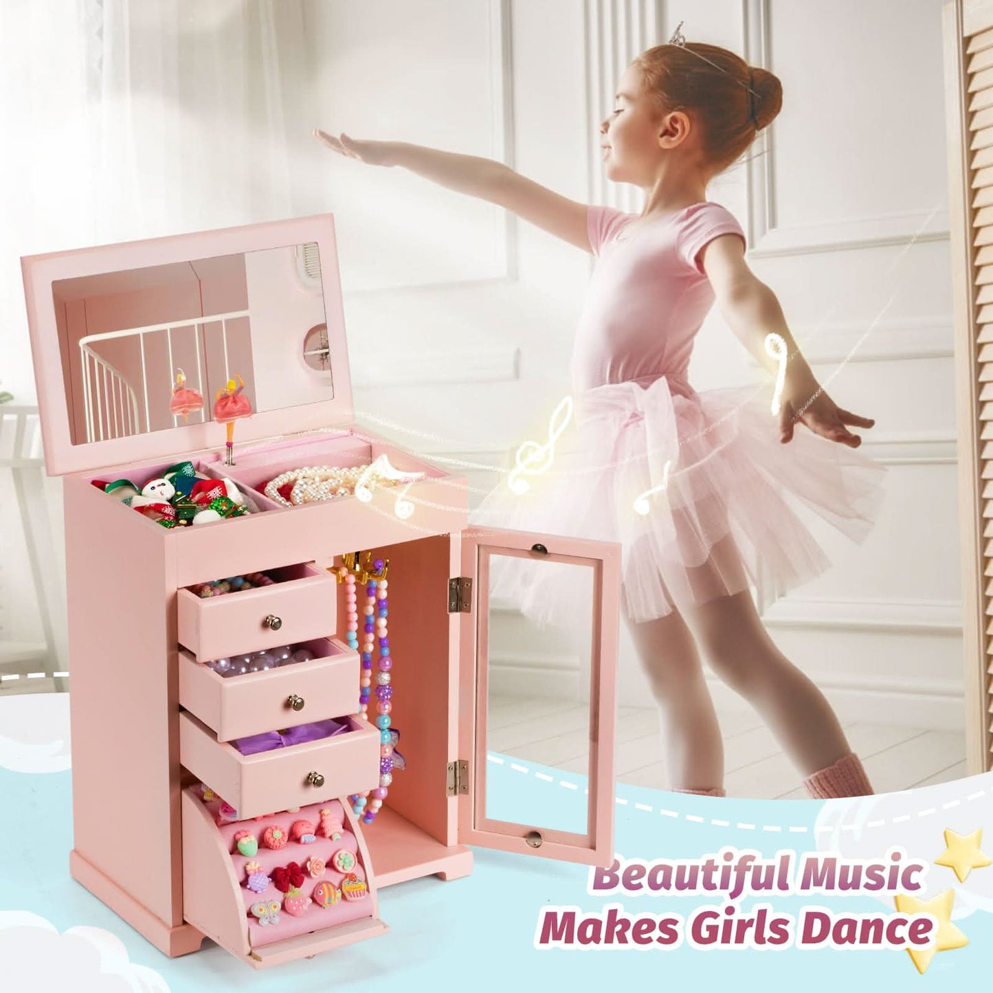 Miratino Caja de Joyería Musical para Niñas