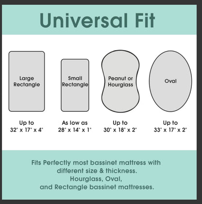 BROLEX - Juego de sábanas ajustables para moisés, 2 unidades