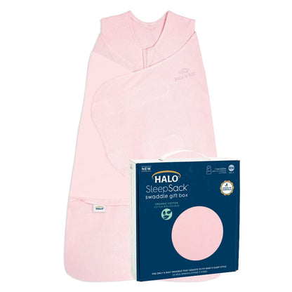 HALO Sleepsack Swaddle 100% algodón orgánico para recién nacido, TOG 1.5, 0-3 meses