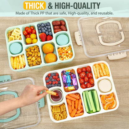 Caperci Contenedor original para aperitivos, bandeja dividida de 10 compartimentos