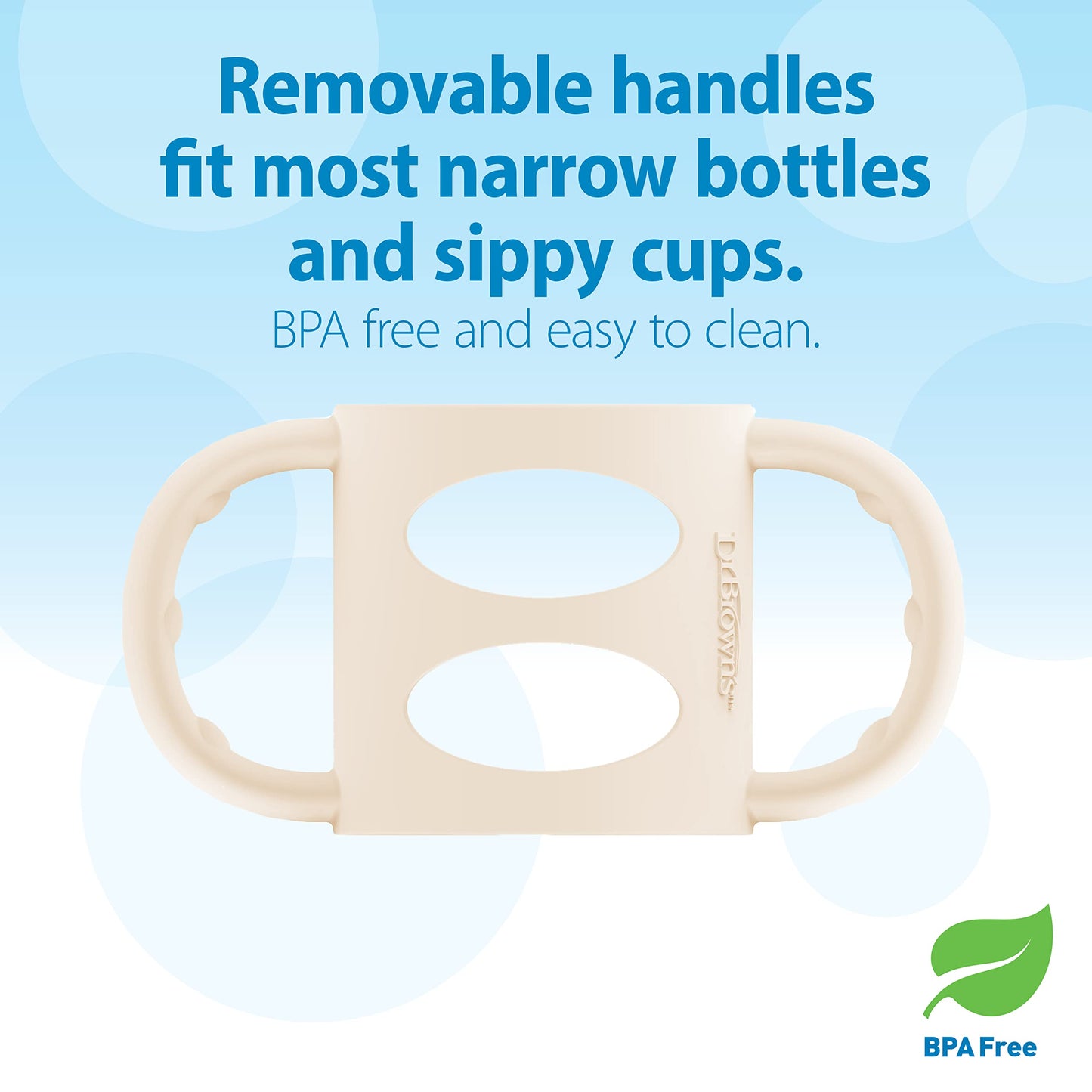 Dr. Brown's® Milestones™ - Manijas para biberón de silicona 100% estrechas