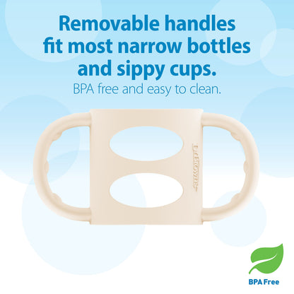 Dr. Brown's® Milestones™ - Manijas para biberón de silicona 100% estrechas