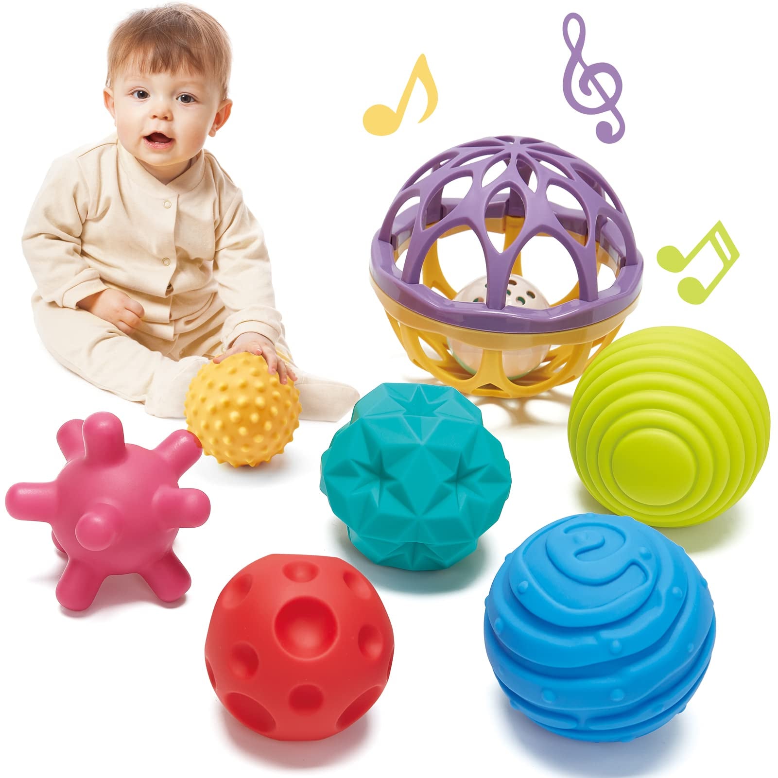 Montessori Toys - Pelotas sensoriales para bebés