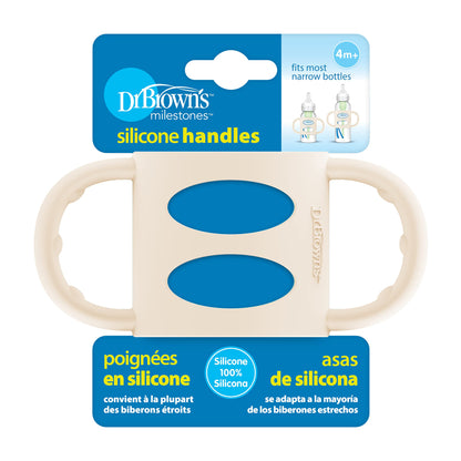 Dr. Brown's® Milestones™ - Manijas para biberón de silicona 100% estrechas