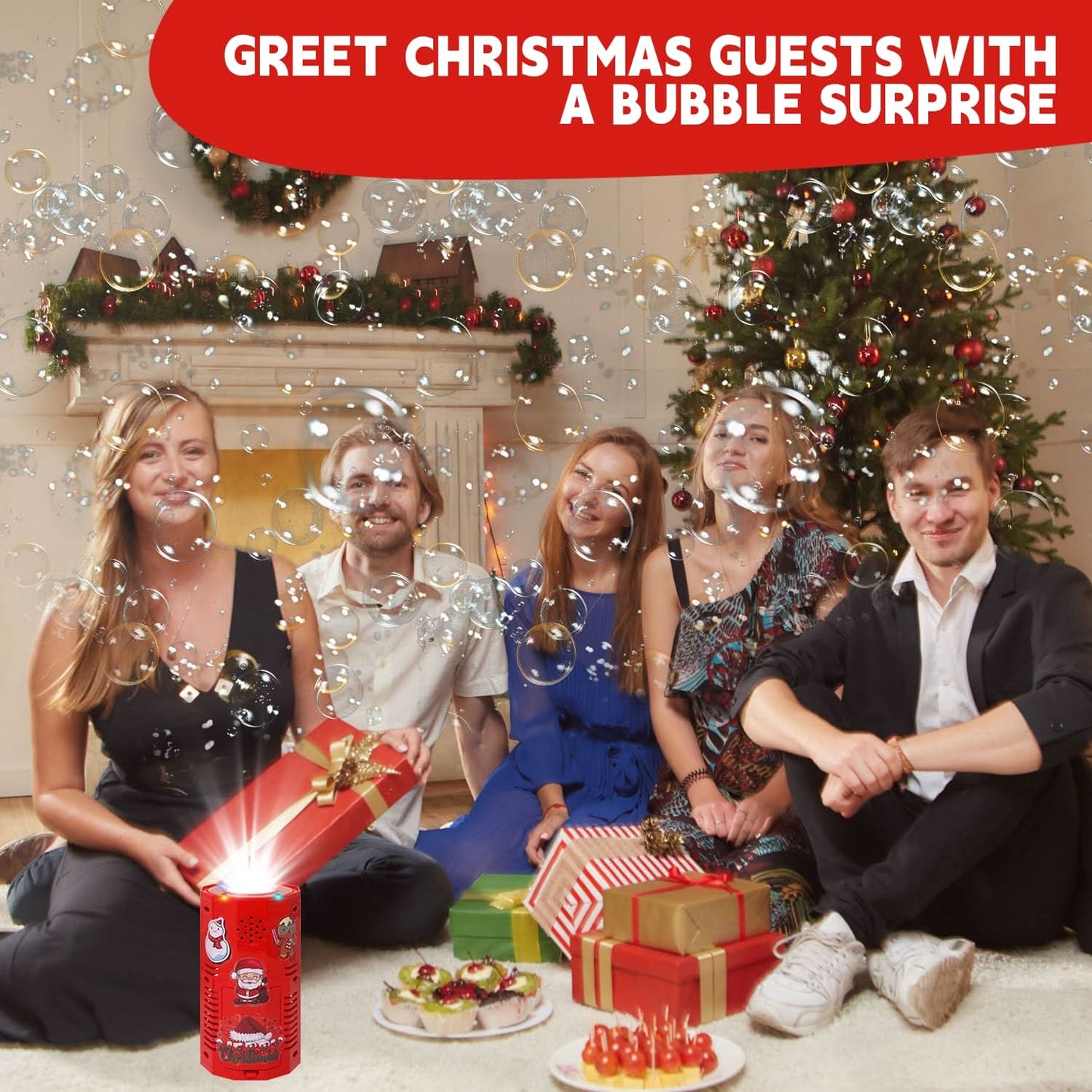 Máquina de burbujas con stickers