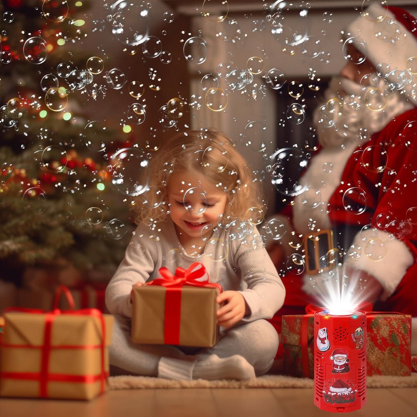 Máquina de burbujas con stickers