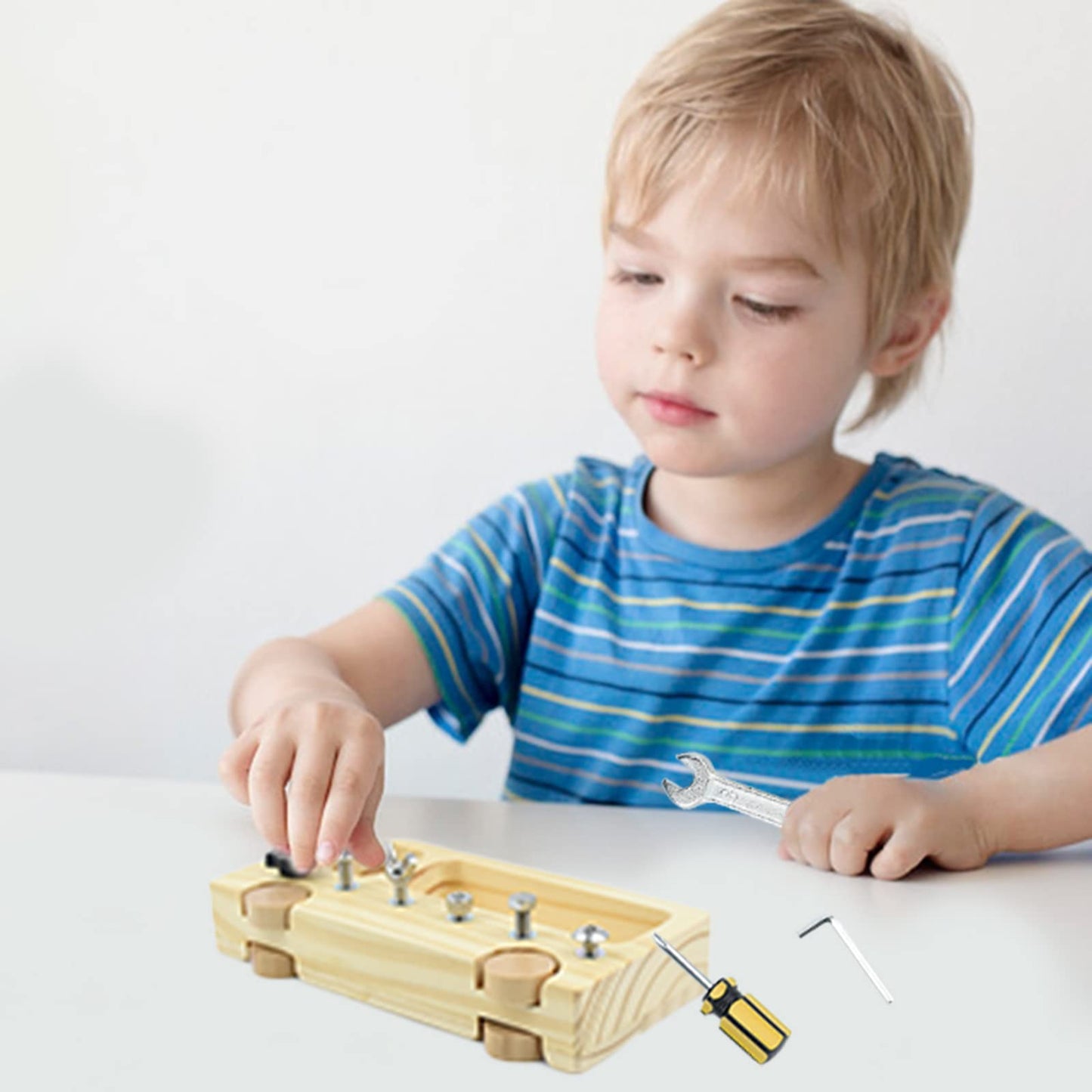 Tablero de destornilladores Montessori para niños Habilidades básicas Montessori