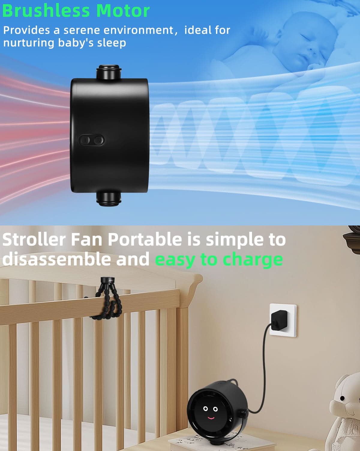 Ventilador portátil para cochecito