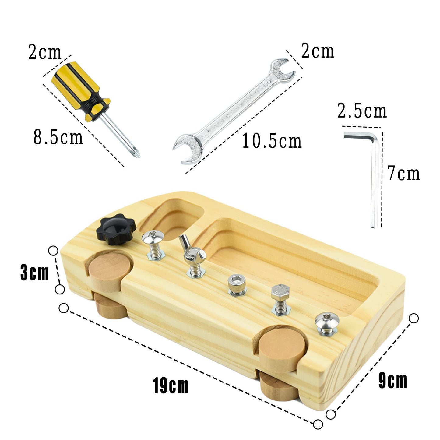 Tablero de destornilladores Montessori para niños Habilidades básicas Montessori