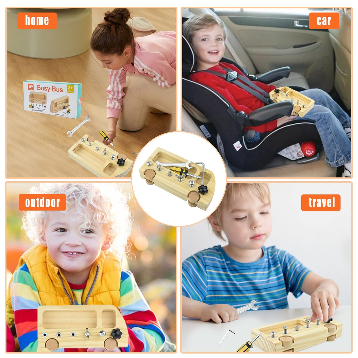 Tablero de destornilladores Montessori para niños Habilidades básicas Montessori