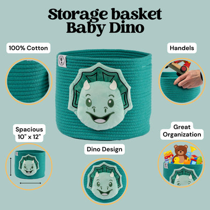 Cesta para bebé con diseño de dinosaurio Petit Voyager