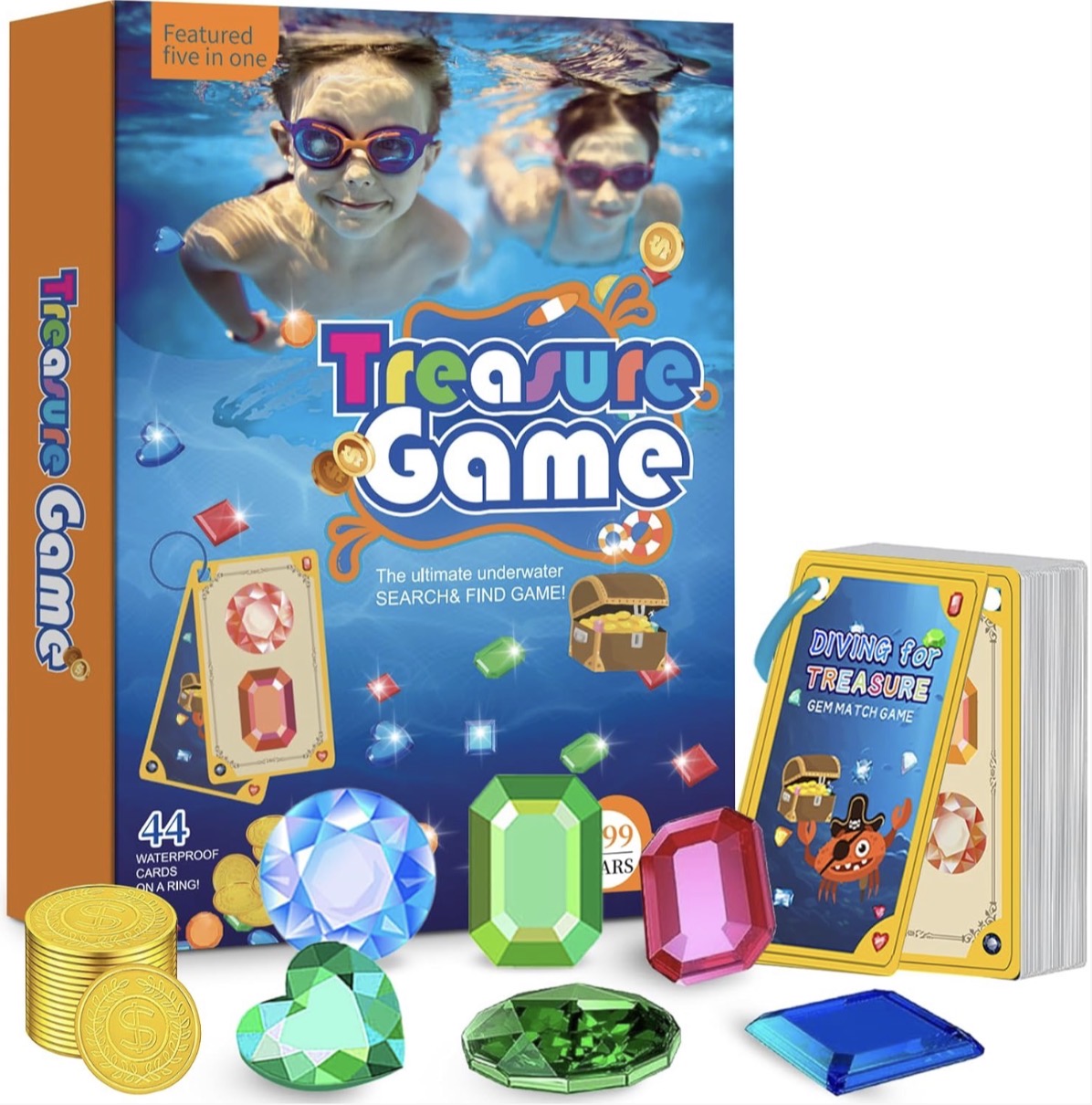 Juguetes de buceo 5 en 1: juguetes de buceo para piscina y juego de búsqueda de tesoros