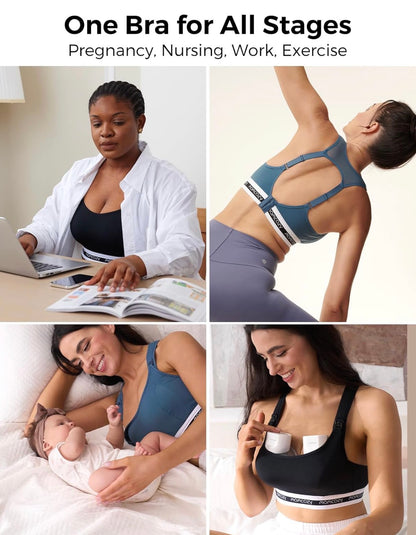 Momcozy Bras de Lactancia para Amamantar, talla L