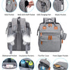 Mochila para pañales de gran capacidad con cambiador impermeable