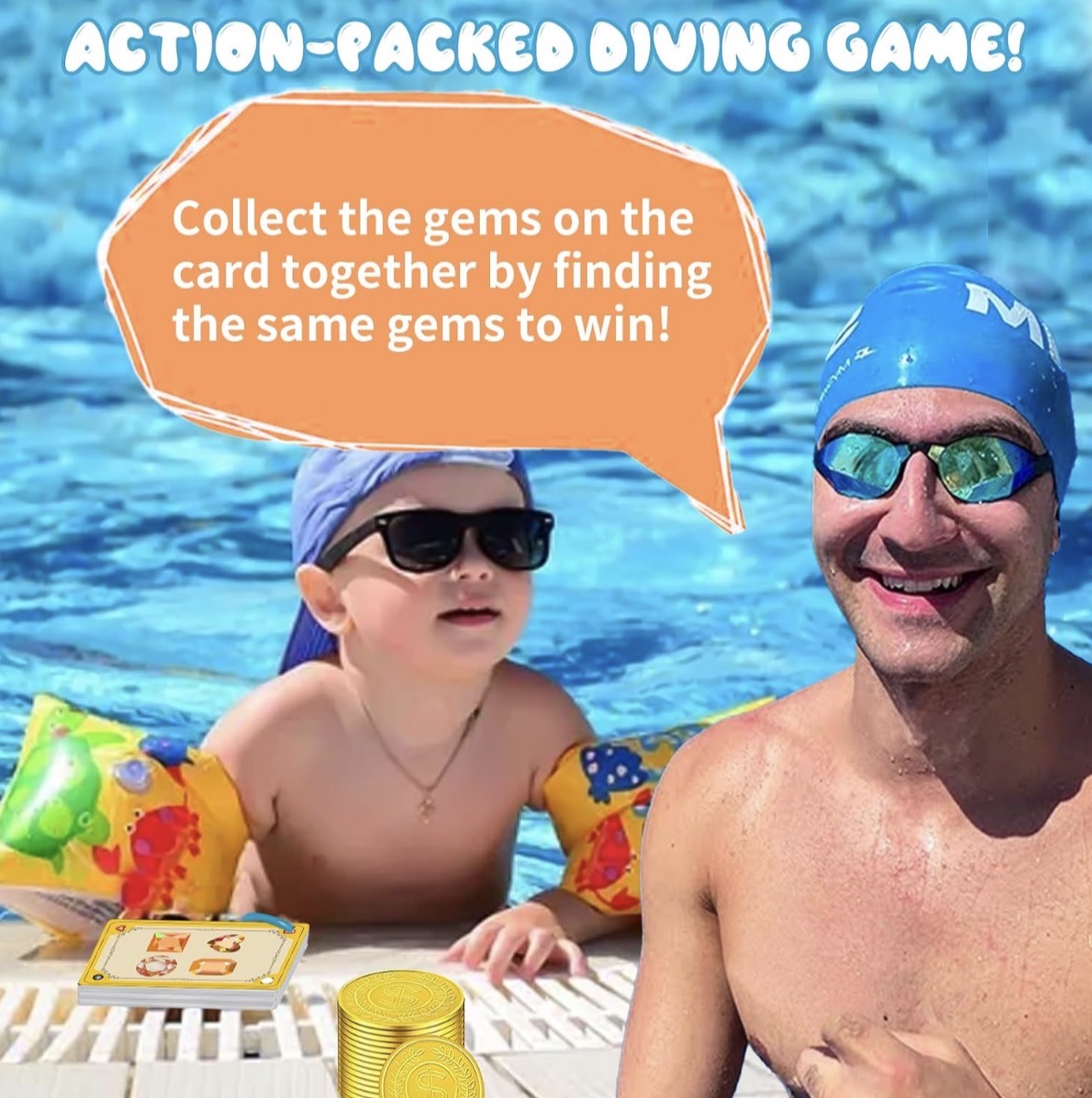 Juguetes de buceo 5 en 1: juguetes de buceo para piscina y juego de búsqueda de tesoros