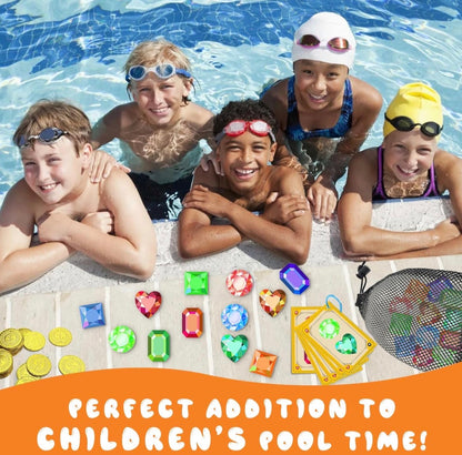 Juguetes de buceo 5 en 1: juguetes de buceo para piscina y juego de búsqueda de tesoros