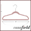 Casafield 50 ganchos de terciopelo para ropa de niños (14 pulgadas)