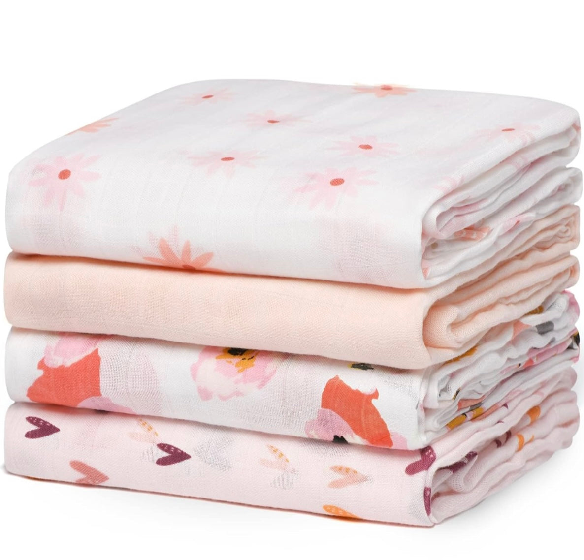 Mantas de muselina para envolver al bebé Momcozy (paquete de 4)