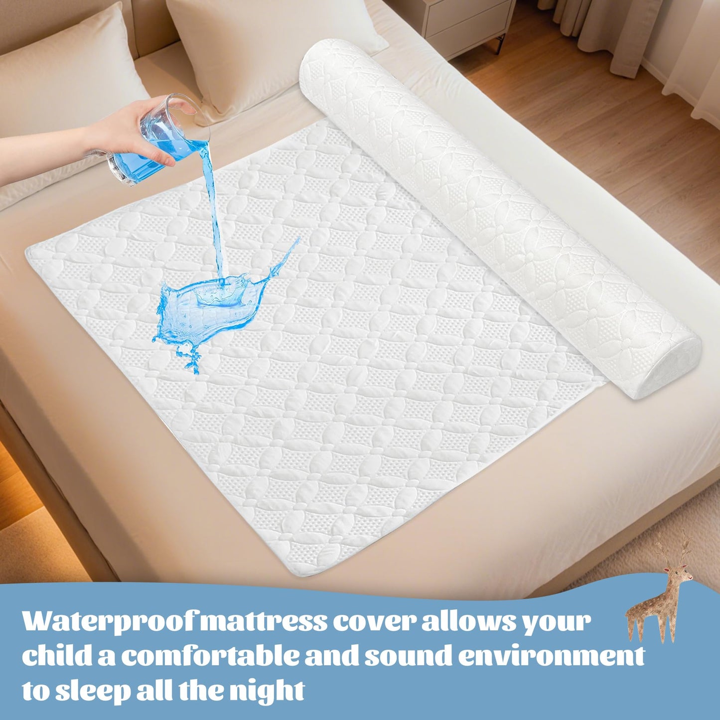 Riel de cama impermeable para niños pequeños