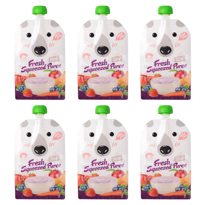 Kit de 7 bolsas para alimentos para bebés, relleno de puré de frutas