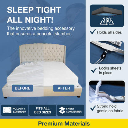 Correas para sujetar sábanas BED SCRUNCHIE - Pinzas resistentes