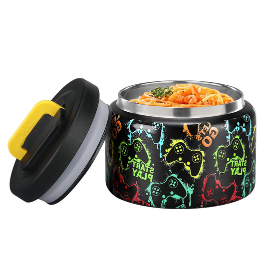 MAISON HUIS Bento Lunch Box Black Games Console